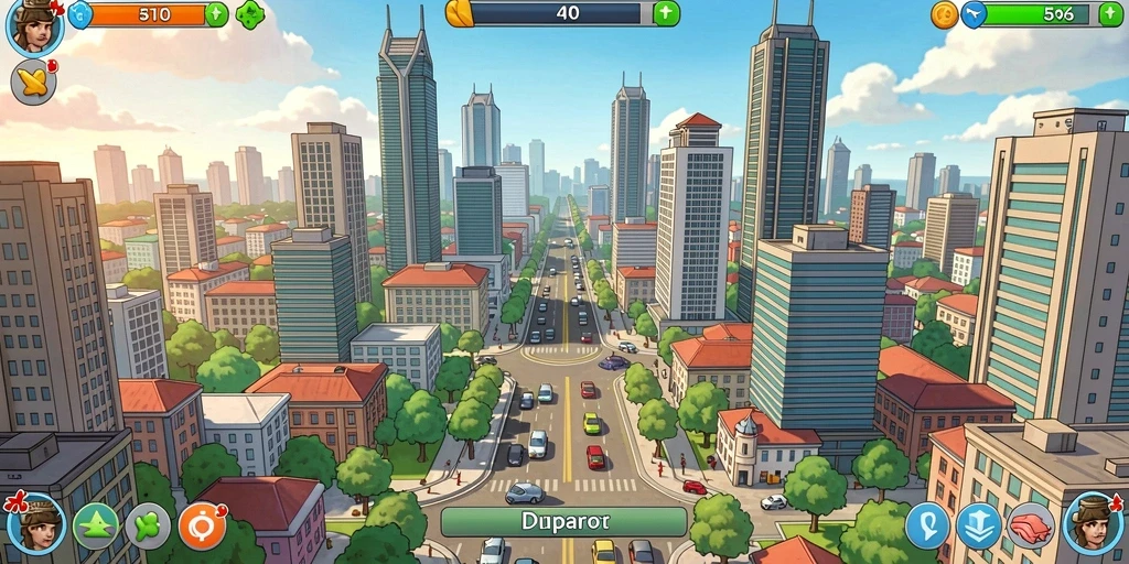 Screenshot menunjukkan tampilan antarmuka utama game.