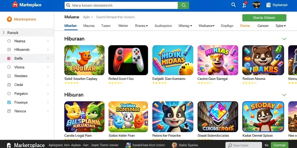 Tampilan antarmuka IDRGAME yang menarik dan mudah digunakan.