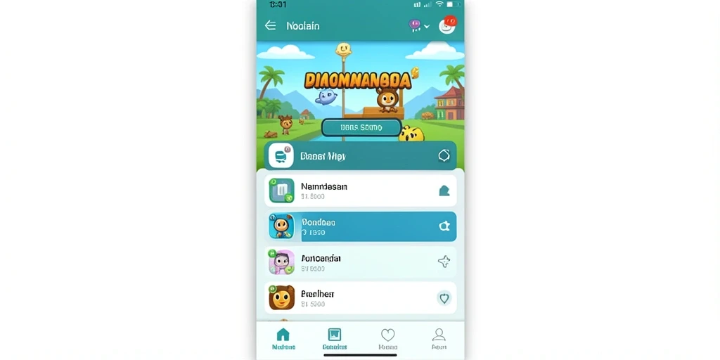 Tampilan awal yang menarik dan interaktif.