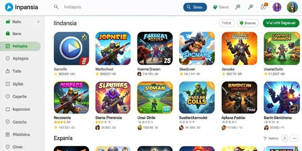 Tampilan awal game yang menarik dan intuitif.