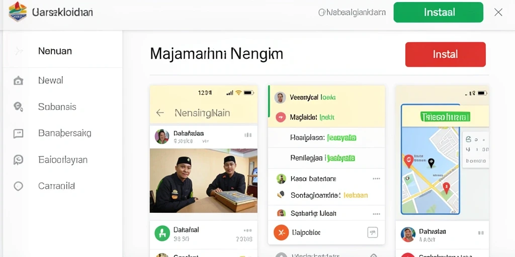 Tampilan karakter utama dalam aksi seru.