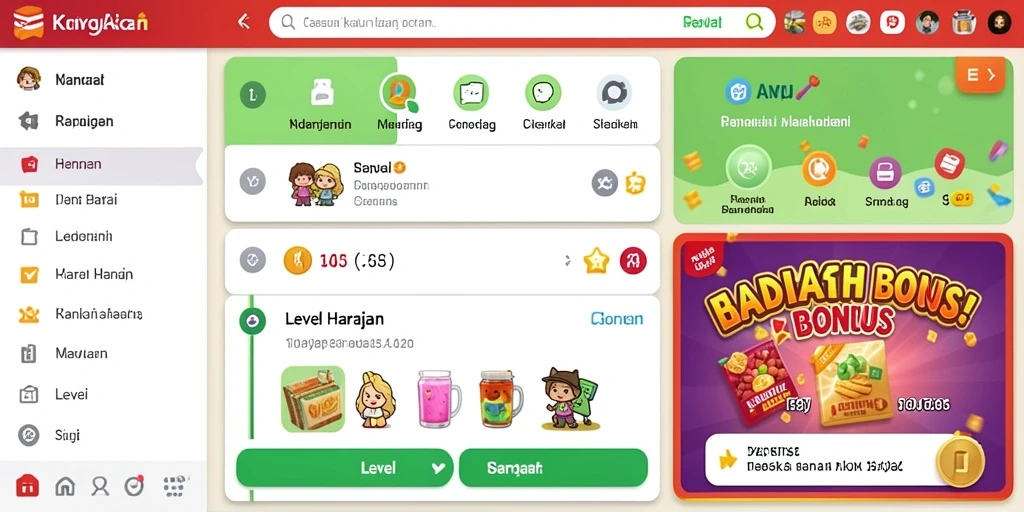 Screenshot antarmuka pengguna yang intuitif.