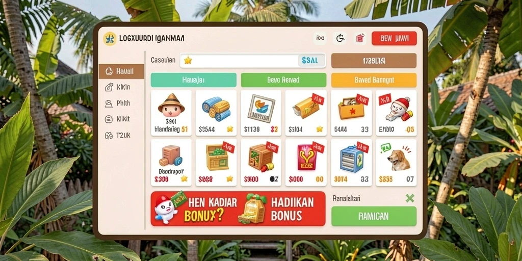 Tampilan karakter utama yang menarik dan berwarna.